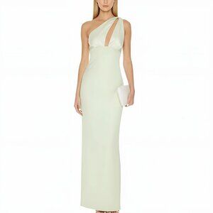 Lovers + Friends Jolene Dress Satin Sage Green M NWT Wedding Guest Bridesmaid